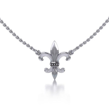 Fleur-de-Lis regal and historical touch ~ Sterling Silver Jewelry Necklace TNC054 - Jewelry